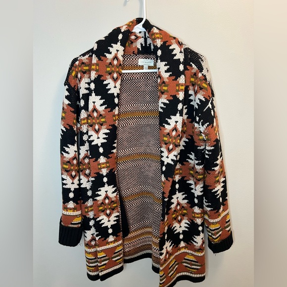 Lucky Brand Aztec geometric pattern cardigan sweater women’s size XS-EUC - Picture 6 of 7